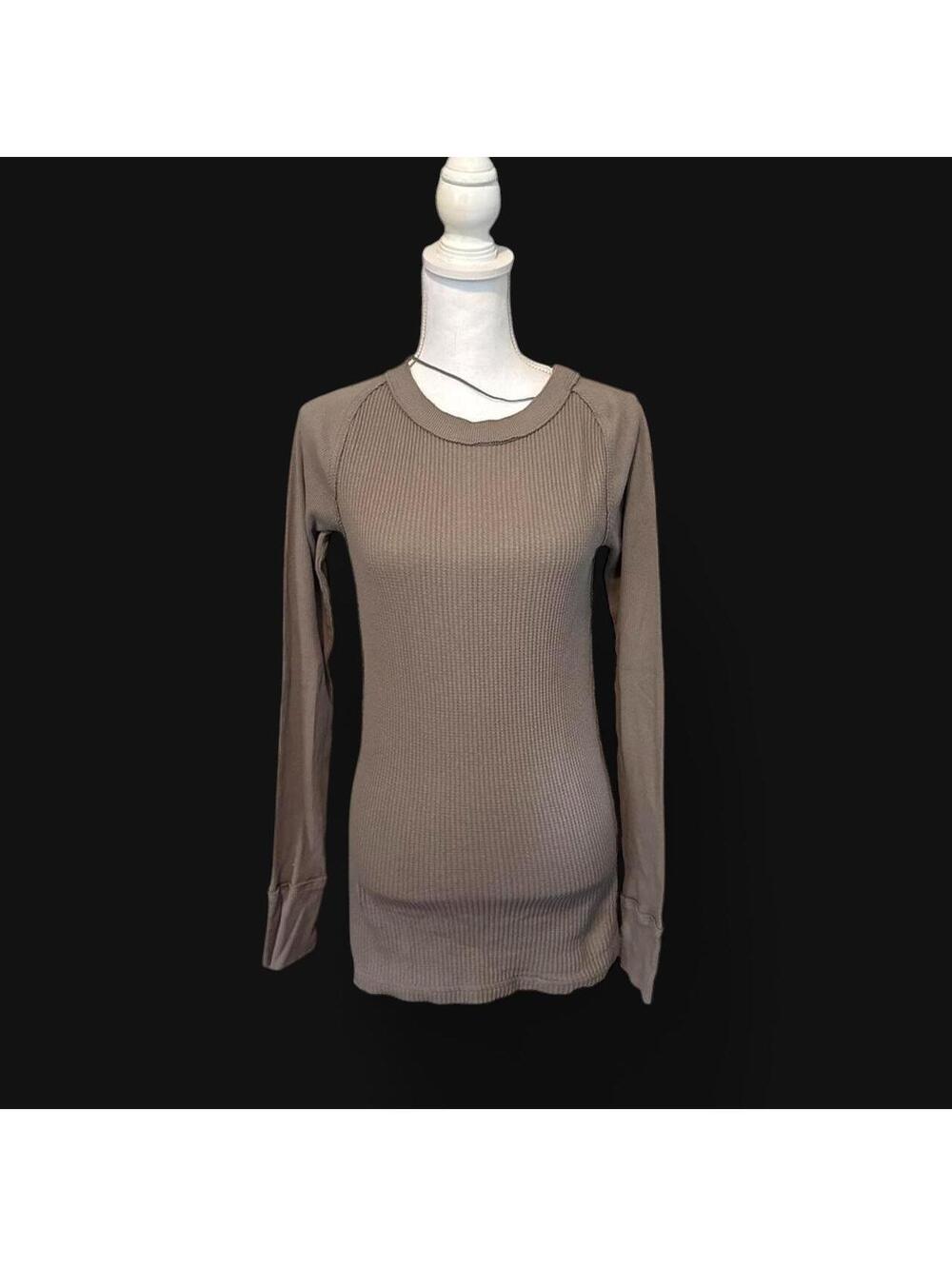 Free People We The Free Honey B Thermal Long Sleeve Top Size S
